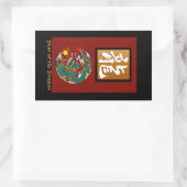 辰年長方形 長方形シール (バッグ)