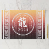 辰年龍赤金ゴールド中国の新年 ペーパーパッド (インサイチュ)