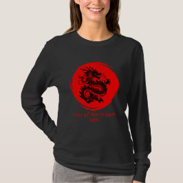 辰年2024の赤月 Tシャツ