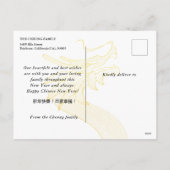 辰年2024中国の旧正月ホー シーズンポストカード (裏面)