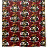 辰年2024中国の〔占星術の〕十二宮図 シャワーカーテン (正面)