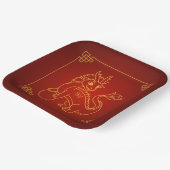 辰年2024中国の〔占星術の〕十二宮図 ペーパープレート (傾斜あり)