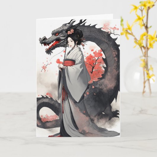 辰年20 カード (黄色い花)