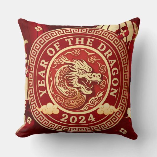 辰年20 |中国の〔占星術の〕十二宮図 クッション (正面)