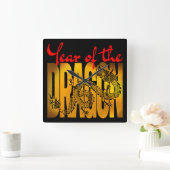 辰年 スクエア壁時計 (ホーム)