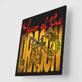 辰年 スクエア壁時計 (傾斜)