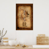 辰年、タイガー・ドラゴン・アート・ポスター ポスター (キッチン)