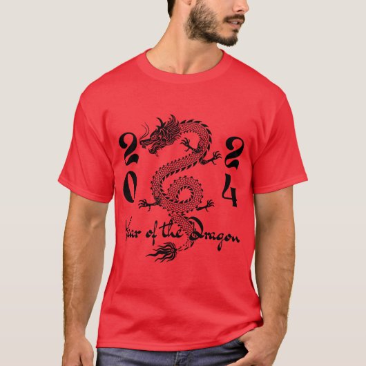 辰年 ブラック Tシャツ (正面)