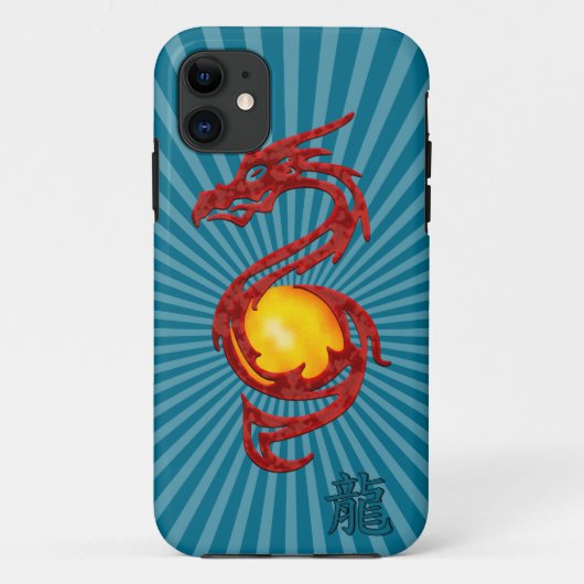 辰年 メタリックレッド Case-Mate iPhoneケース (裏面)