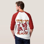 辰年-中国のドラゴン Tシャツ (裏面フル)