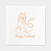 辰年 誕生日 箔ナプキン (正面)