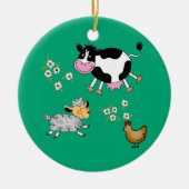農おもしろい動物 セラミックオーナメント (正面)