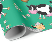 農おもしろい動物 ラッピングペーパー (ロールコーナー)