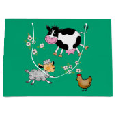 農おもしろい動物 ラージペーパーバッグ (正面)