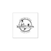 農パーソナライズされた素朴場名チキンエッグ ラバースタンプ (インプリント)