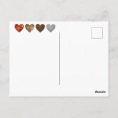 農モダンカラフル畜ハートシルエット  ポストカード (裏面)