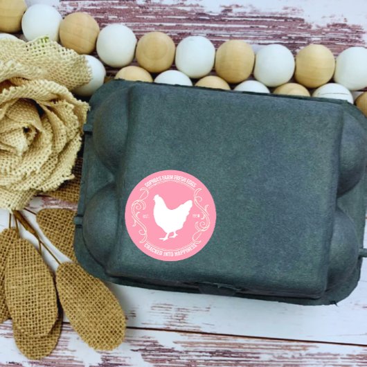 農モダンパーソナライズされた場生卵の事業名 ラウンドシール