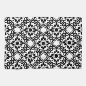 農モダン家白黒瓦 キッチンタオル (横)