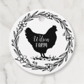 農モダン家装飾リース卵カートンラベル フェイバータグ (正面)