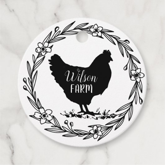 農モダン家装飾リース卵カートンラベル フェイバータグ (正面)