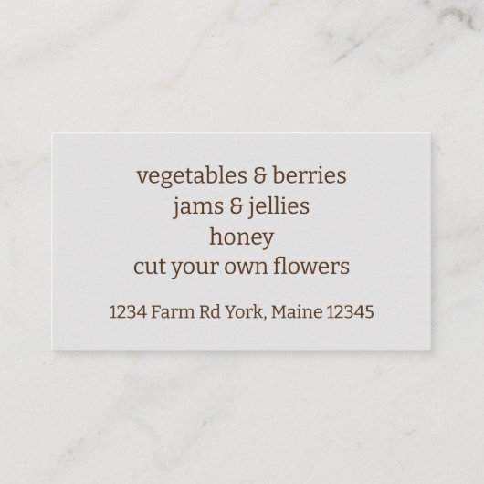 農作物が食園を作る 名刺 (裏面)