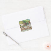 農作物の共同貯蔵庫への集荷 スクエアシール (封筒)