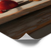 農作物の豊富な素朴な農家 ポスター (角)