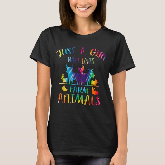 農作物を愛する女の子だけの絞り染め Tシャツ (正面)