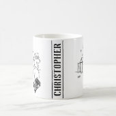 農作物を肥料にする庭師 コーヒーマグカップ (中央)