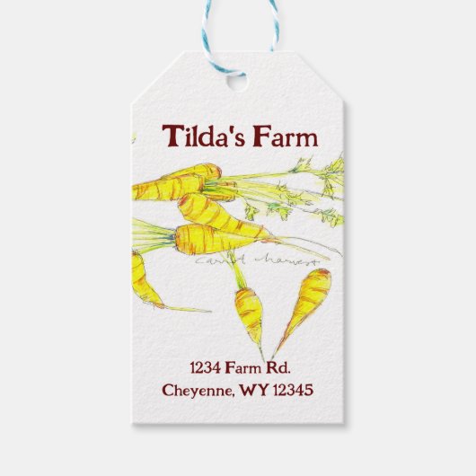 農作物スタンド野菜ニンジン広告ズ ギフトタグ (正面)