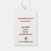 農作物スタンド野菜ニンジン広告ズ ギフトタグ (裏面)