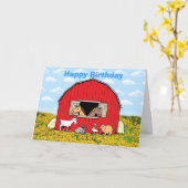 農作物ハッピーバースデー カード (黄色い花)