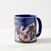 農動物おもしろいクリスマスコーヒーマグ マグカップ (正面右)