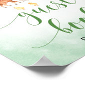 農動物の赤ちゃんシャワーのゲストブックサイン ポスター (角)