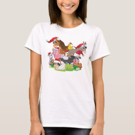 農動物クリスマススリープシャツ Tシャツ
