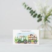農動物グリーントラクター少年おむつラッフル エンクロージャーカード (スタンド正面)