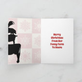 農動物ヴィンテージスタイルカントリークリスマス シーズンカード (内部)