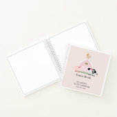 農動物納屋周囲の庭ピンクベビーシャワーゲストブック ノートブック (内部)
