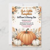 農園おもしろいの子供たち私たちの小さなカボチャは1を回している 招待状 (正面)