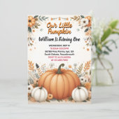 農園おもしろいの子供たち私たちの小さなカボチャは1を回している 招待状 (スタンド正面)