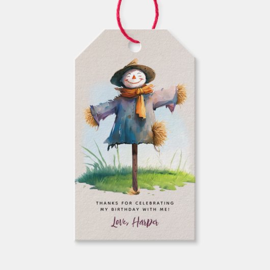 農園かかし誕生日パーティーのお気に入りギフト ギフトタグ (正面)