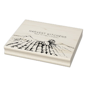 農園からテーブルへケータリングビジネス木材アートスタンプ ラバースタンプ