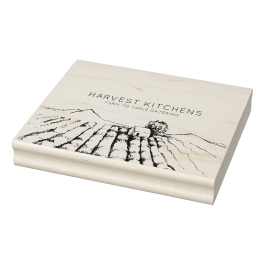 農園からテーブルへケータリングビジネス木材アートスタンプ ラバースタンプ (スタンプ)