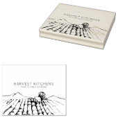 農園からテーブルへケータリングビジネス木材アートスタンプ ラバースタンプ (押印)