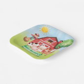 農園かわいい動物の緑の赤ちゃんシャワー ペーパープレート (傾斜あり)