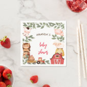 農園かわいい動物の赤ちゃんシャワー スタンダードカクテルナプキン (インサイチュ)