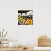 農園で秋の農産物 ポスター (キッチン)