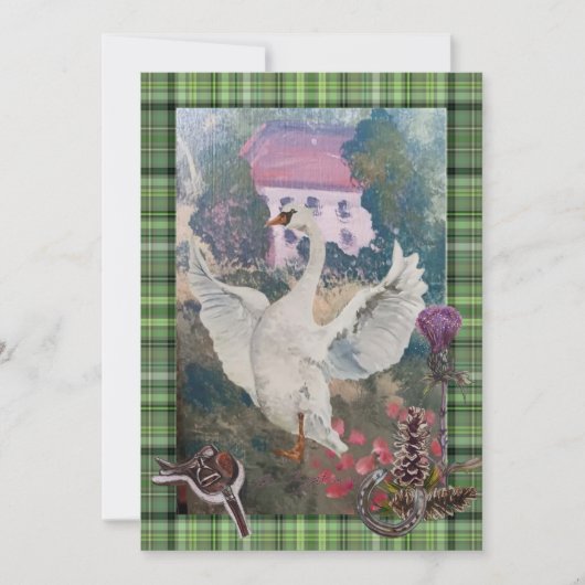 農園のガチョウまたは農園の白鳥 シーズンカード (正面)