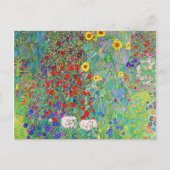 農園の庭のヒマワリ、グスタフ・クリムト ポストカード (正面)