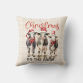 農園の牛のクリスマスに クッション (裏面)
